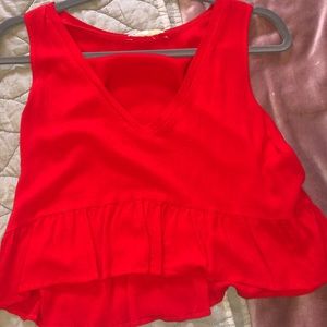 red crop top